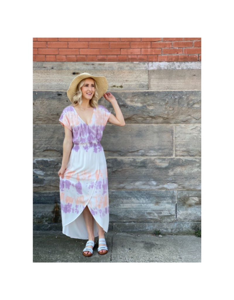 Mod O Doc Smocked Hi Lo Dress Wht Multi The Art Of Home