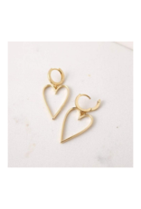 Lover's Tempo Lovestruck Heart Hoop Earrings Gold-Plated by Lover's Tempo