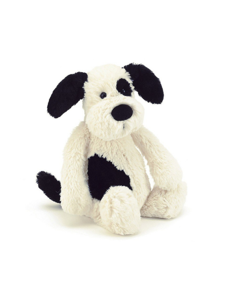 Jellycat Jellycat Bashful Puppy Black & Cream Medium