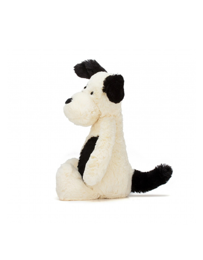 Jellycat Jellycat Bashful Puppy Black & Cream Medium