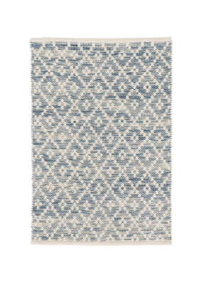 Dash & Albert Dash & Albert Melange Diamond Blue Woven Cotton 2.5' x 8'