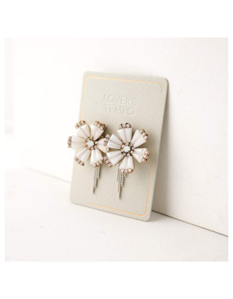 Lover's Tempo Azalea Post Earrings in White by Lovers Tempo