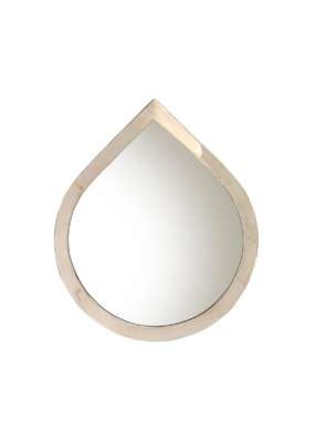 Indaba Trading Water Drop Mirror Small in Silver by Indaba