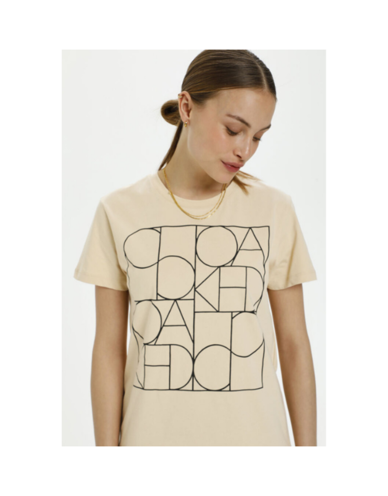 Soaked in Luxury Mono Tee in Sand by Soaked in Luxury