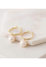 Lover's Tempo Andie Pearl Hoop Earrings by Lover's Tempo