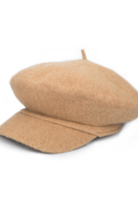 San Diego Hats Wool Felt Cabbie Hat in Camel by San Diego Hat Company