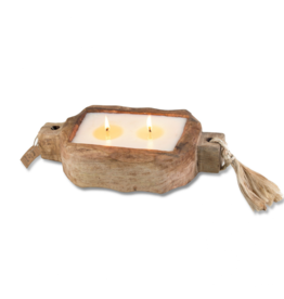 Himalayan Trading Post 2-Wick Grapefruit Pine Driftwood Tray by Himalayan Handmade Candle