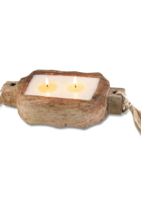 Himalayan Trading Post 2-Wick Grapefruit Pine Driftwood Tray by Himalayan Handmade Candle