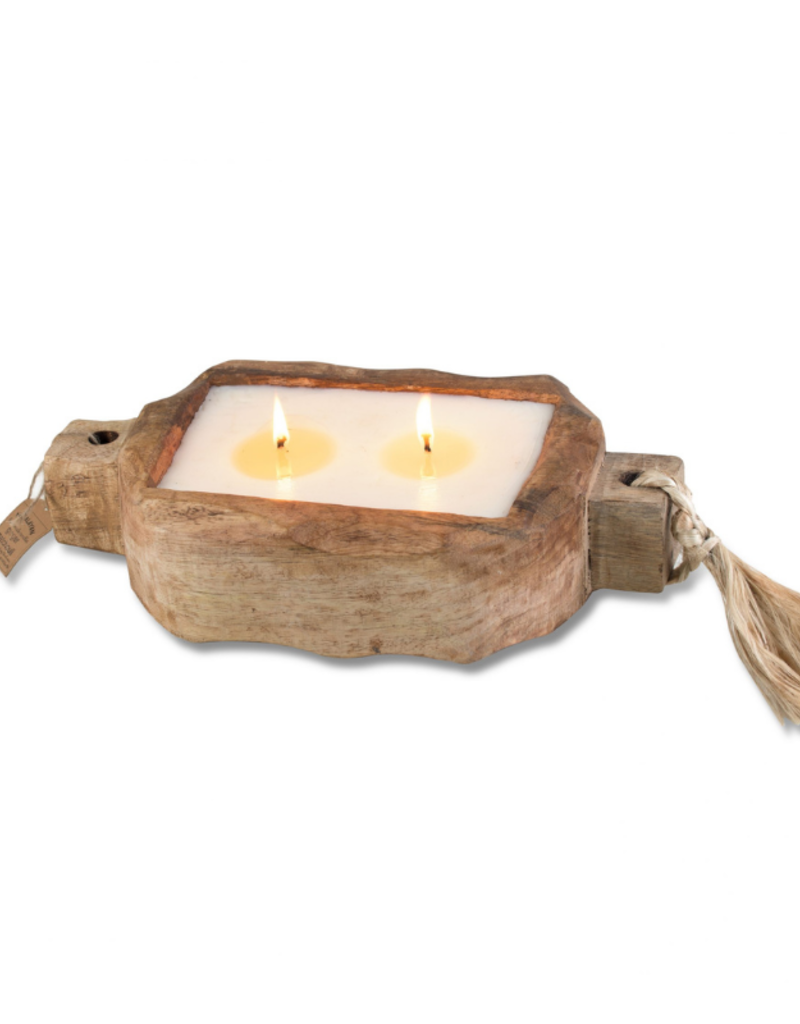 Himalayan Trading Post 2-Wick Grapefruit Pine Driftwood Tray by Himalayan Handmade Candle