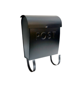 Euro Post Mailbox in Black