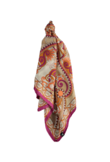 v. Fraas Fraas Kaleido Queen Silk Scarf Fuchsia