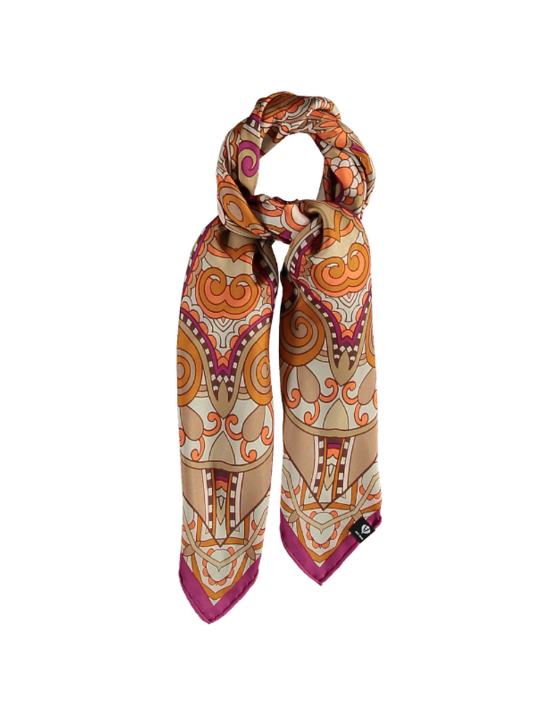 v. Fraas Fraas Kaleido Queen Silk Scarf Fuchsia