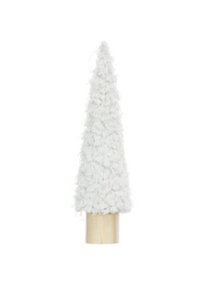 Fabric Cone Tree in Cream