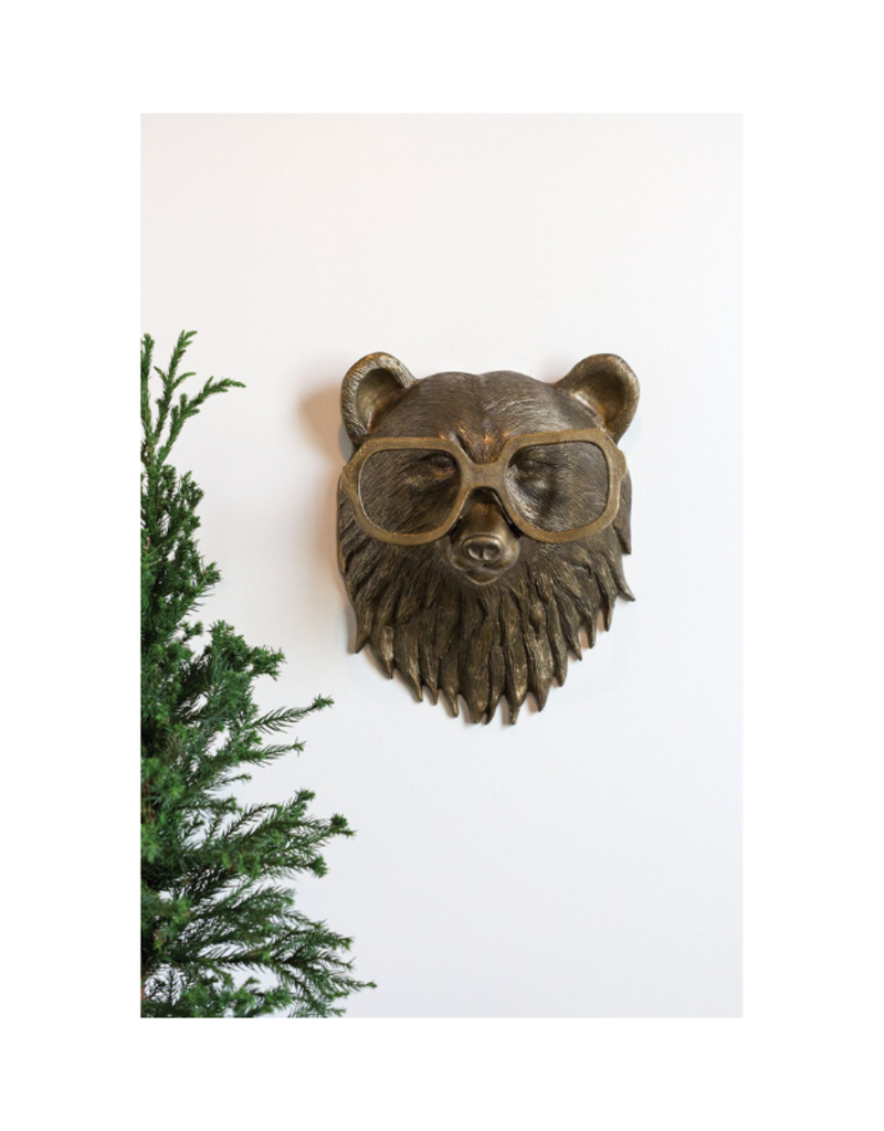 E+E Beatrice the Bear Brass Wall Mount