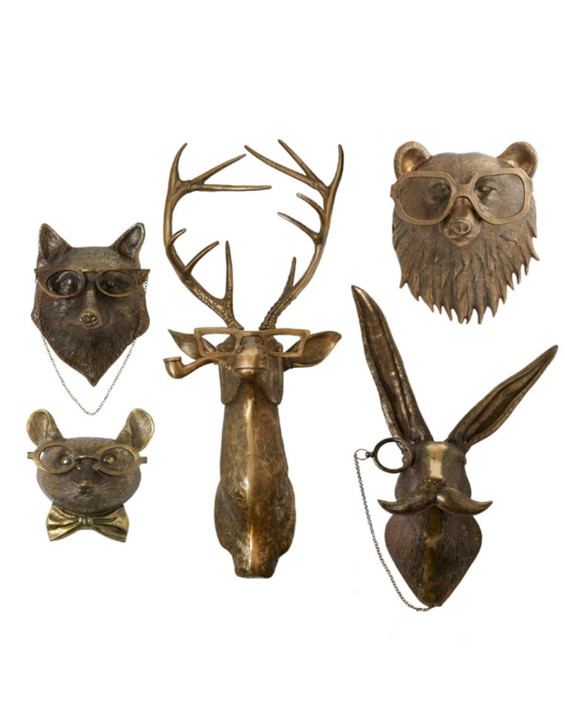 E+E Louie the Mouse Brass Wall Mount