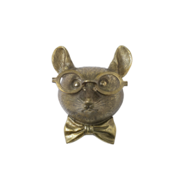 E+E Louie the Mouse Brass Wall Mount