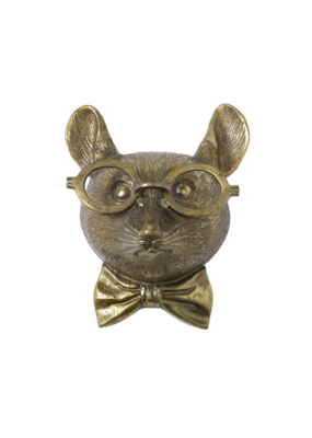 E+E Louie the Mouse Brass Wall Mount