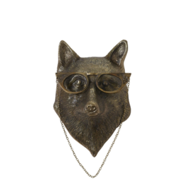 E+E Eloise the Fox Brass Wall Mount