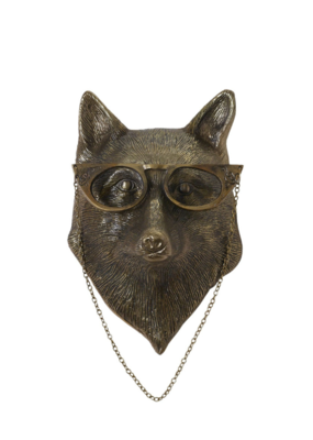 E+E Eloise the Fox Brass Wall Mount