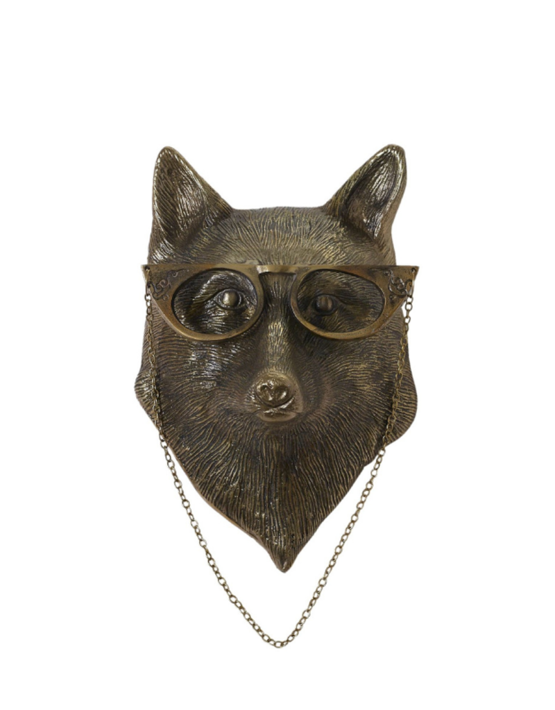 E+E Eloise the Fox Brass Wall Mount