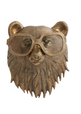 E+E Beatrice the Bear Brass Wall Mount
