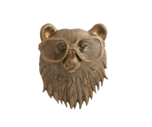 Beatrice the Bear Brass Wall Mount