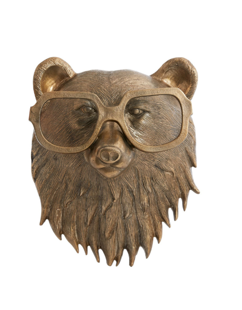 E+E Beatrice the Bear Brass Wall Mount