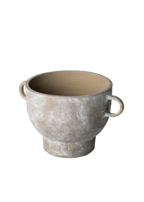 Deya Rustic Brown Ceramic Vase Small