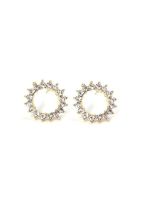 Lover's Tempo Halo Stud Earrings in Gold by Lover's Tempo