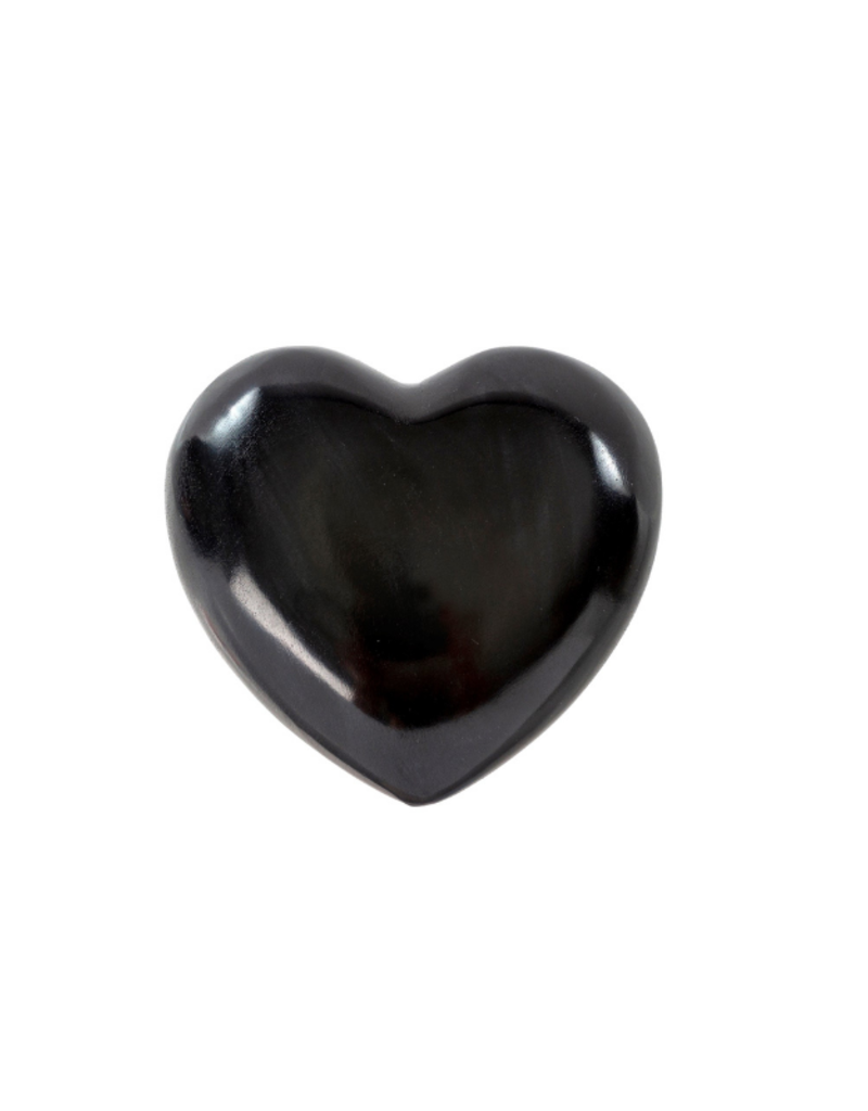 Indaba Trading Black Soapstone Full Heart