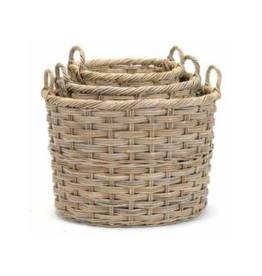 Bacon Basketware Ltd Oval Storage Basket with Handles