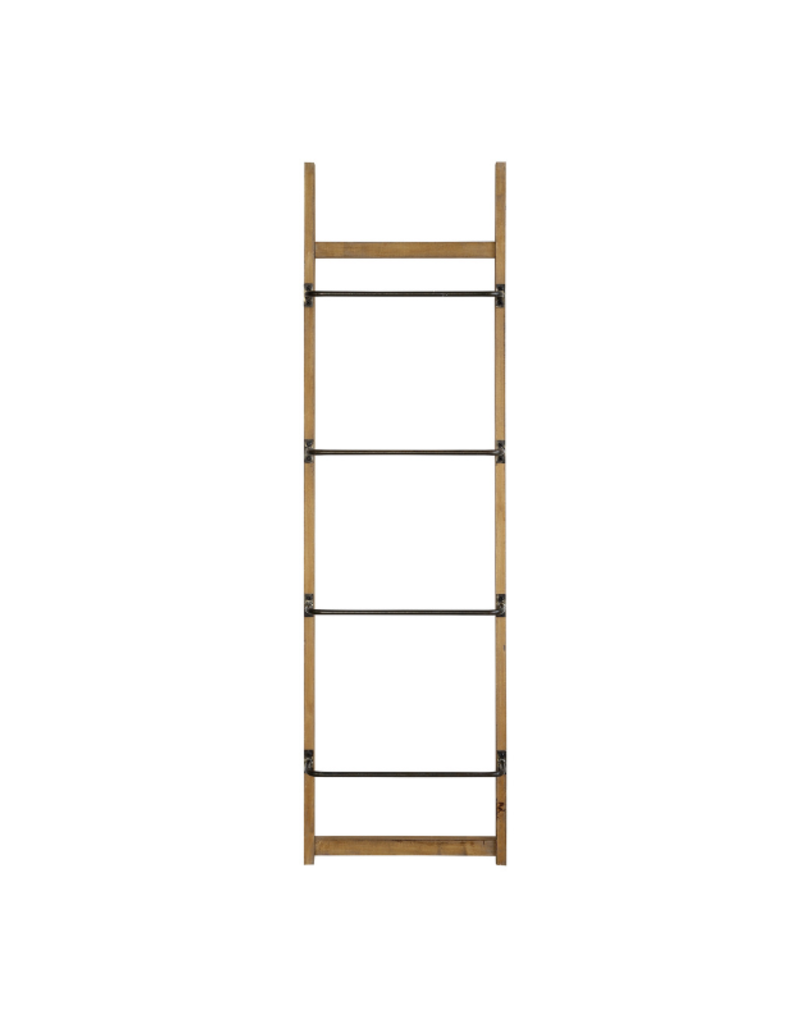 Metal & Wood Ladder with 4 Bars