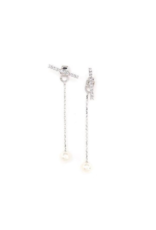Lover's Tempo Henna Pearl Ear Jacket Silver-Plated Earrings by Lover's Tempo