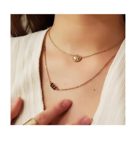 LUA + SOL 14K Gold-Plated Initial Necklace