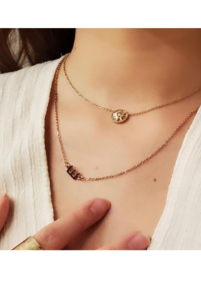 LUA + SOL 14K Gold-Plated Initial Necklace