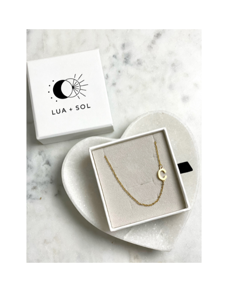 14K Gold-Plated Initial Necklace by LUA + SOL