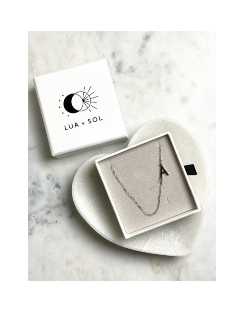 LAST ONE - LETTER "T" - Silver-Plated Initial Necklace by LUA + SOL