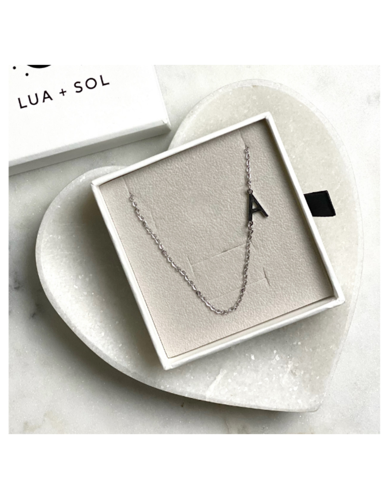 LAST ONE - LETTER "T" - Silver-Plated Initial Necklace by LUA + SOL