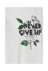 ICHI Never Give Up T-Shirt in Cloud Dancer by ICHI