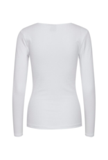 ICHI Super Long Sleeve Shirt in Bright White by ICHI