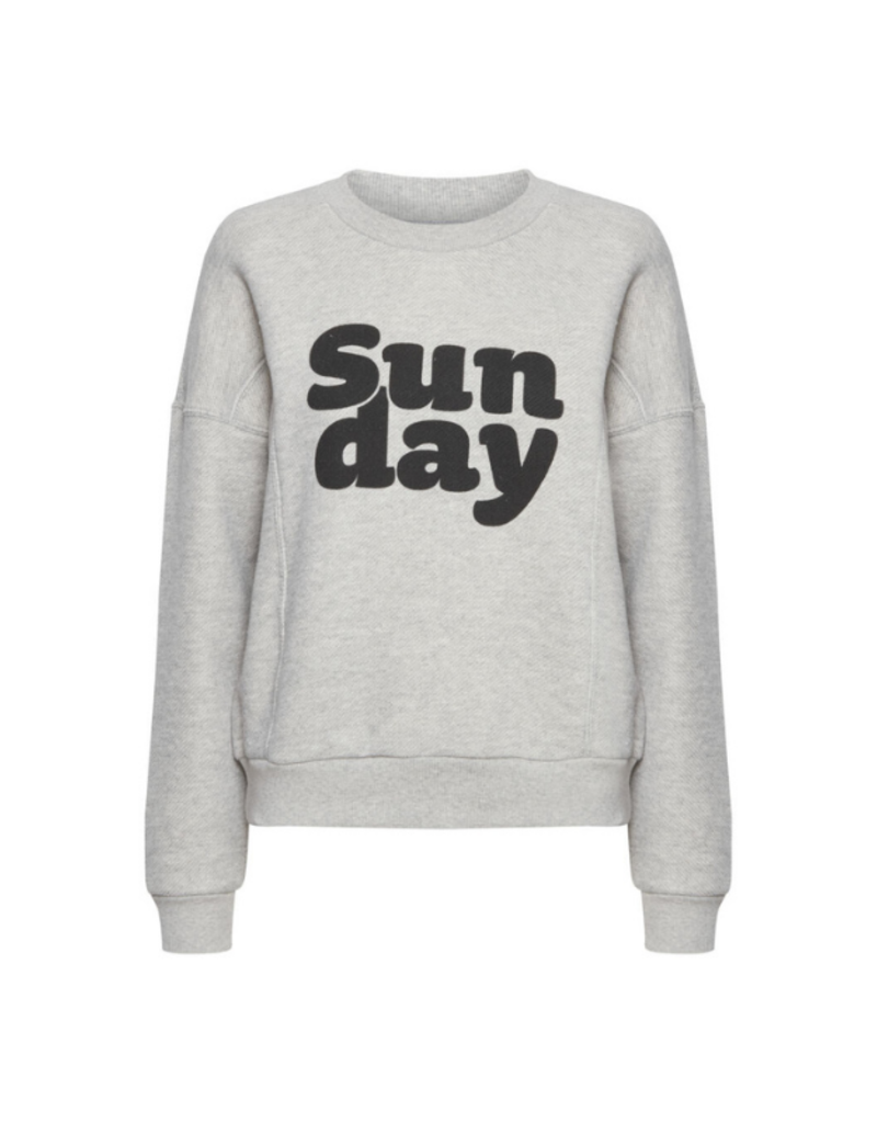 ICHI Jovella  Sun Day Sweatshirt in Light Grey Melange by ICHI