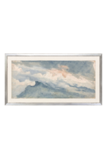 Celadon Art Vintage Study of Hill Top And Sky 17"x9"