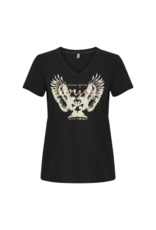 Culture Elmy V-Neck T-Shirt in Black by CULTURE