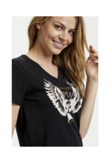 Culture Elmy V-Neck T-Shirt in Black by CULTURE