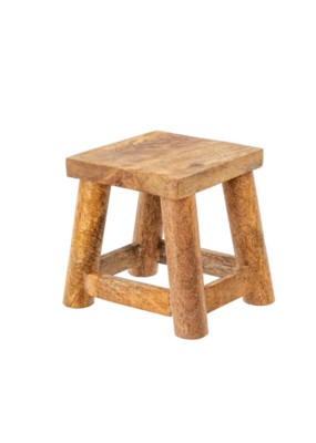 Indaba Trading 6" Heirloom Wooden Stool Medium