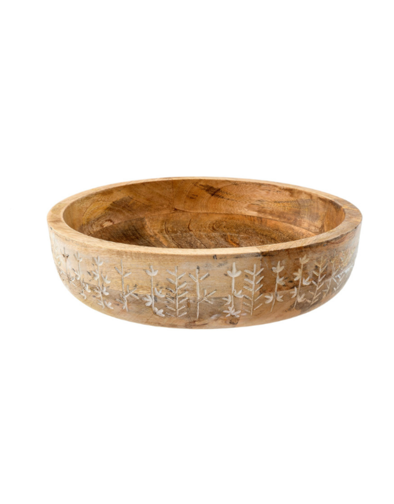 Indaba Trading Wildflower Wooden Bowl