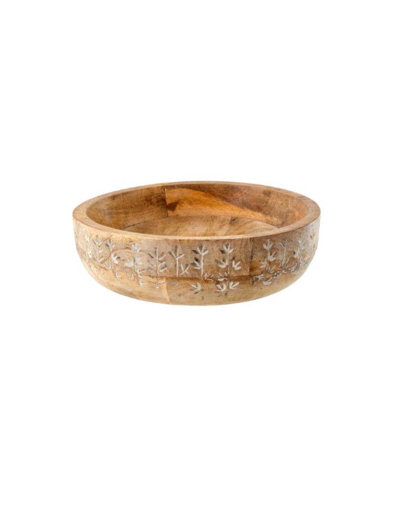 Indaba Trading Wildflower Wooden Bowl