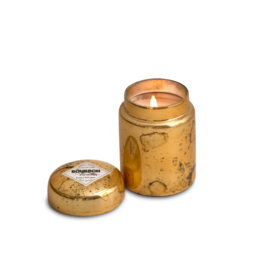 himalayan trading post Bourbon Vanilla Gold Mountain Fire Glass by Himalayan Handmade Candle