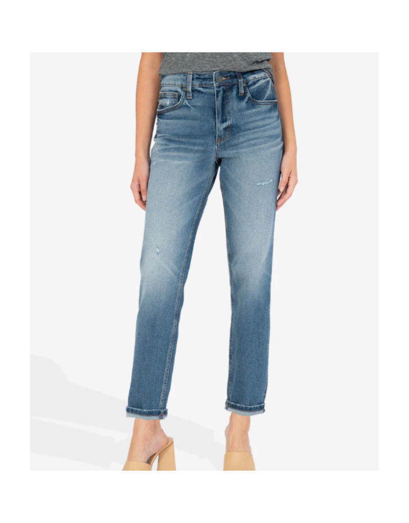 Kut from the Kloth Rachael High Rise Mom Jean with 1" Roll in Plenty by Kut from the Kloth