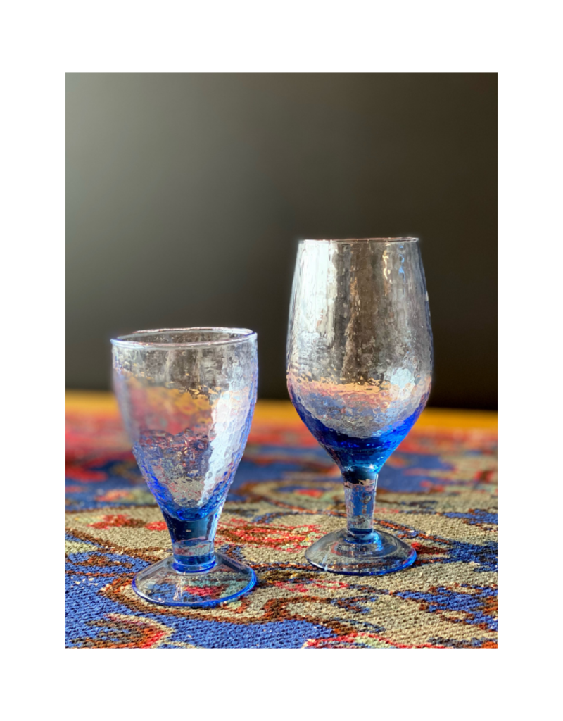 Indaba Trading Valdes Water Glass Blue